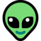 Alien emoji on Microsoft